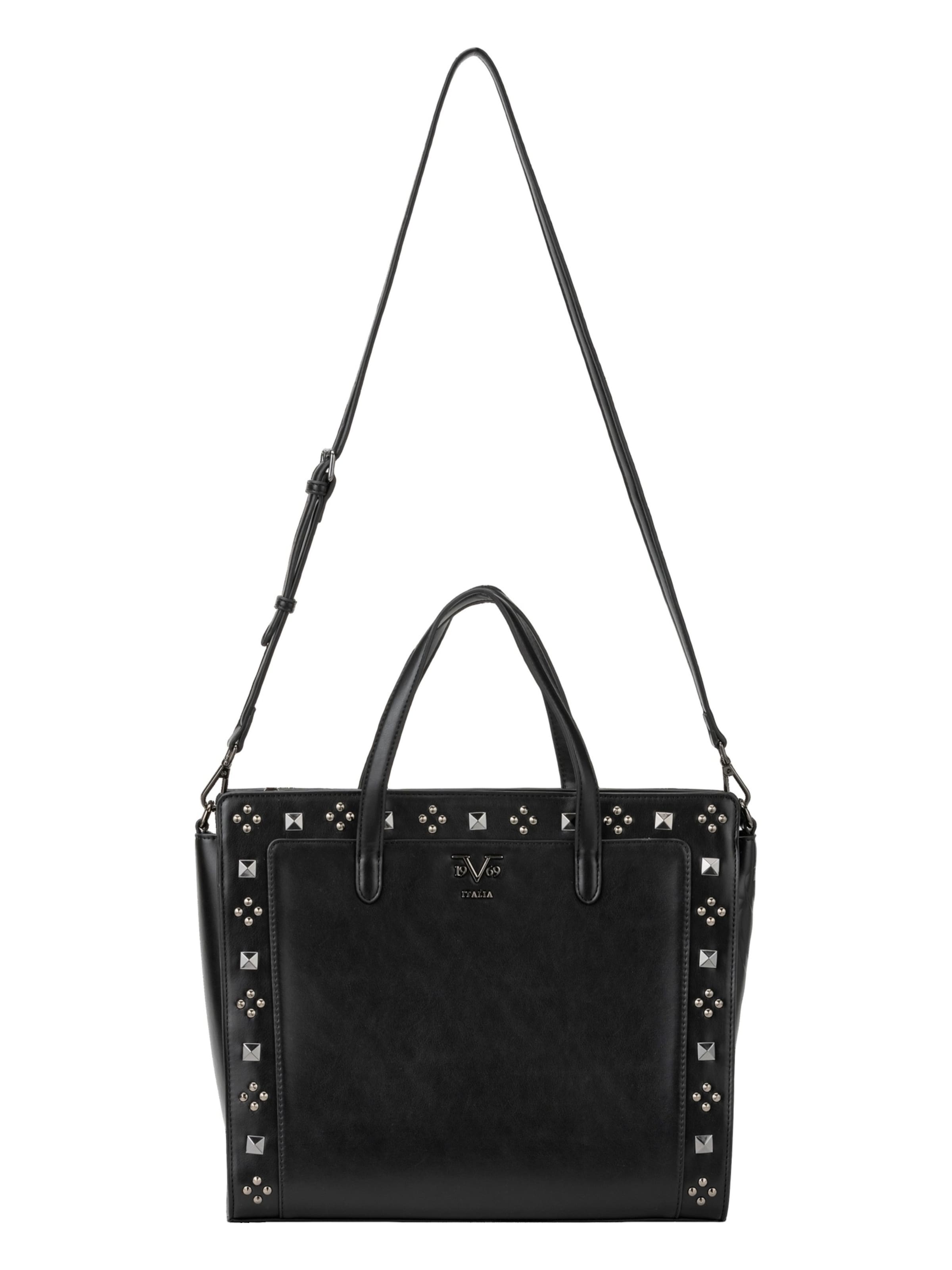 Borsa a mano &#x27;Azzura&#x27; di 19V69 ITALIA in nero: frontale