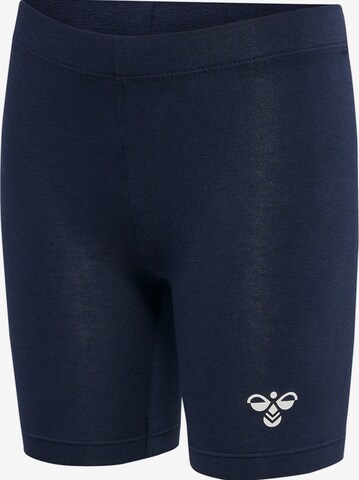 Hummel Skinny Sporthose in Blau