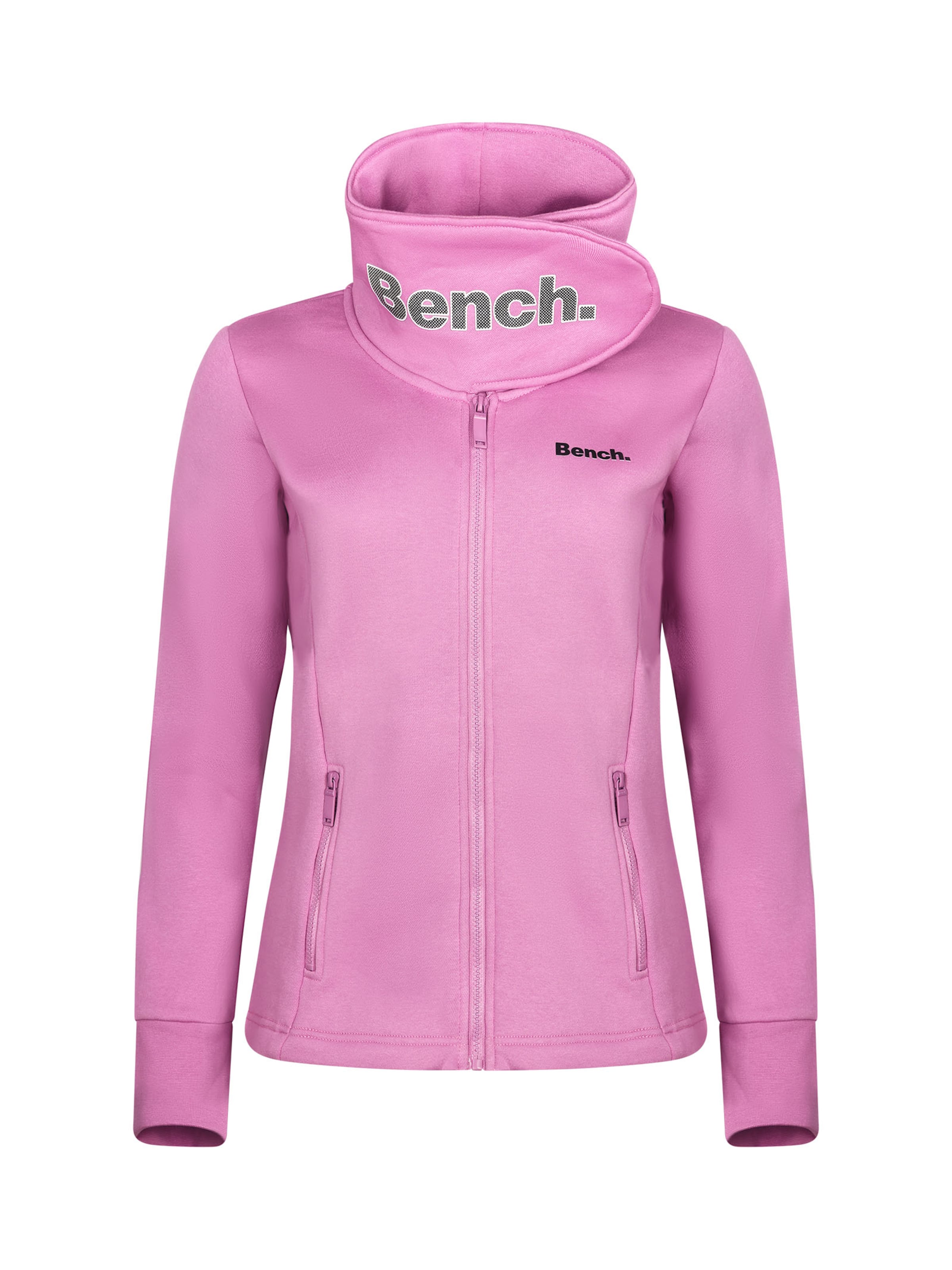 BENCH Sportsweatjacke 'Haylo' in Lila: Vorderseite