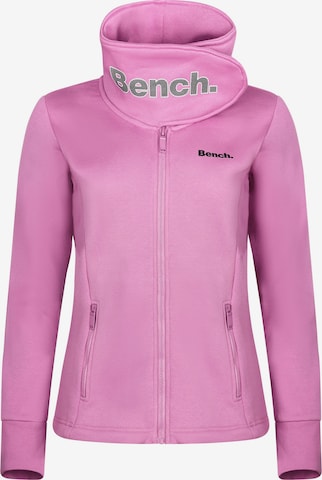 BENCH Athletic Zip-Up Hoodie 'Haylo' in Purple: front