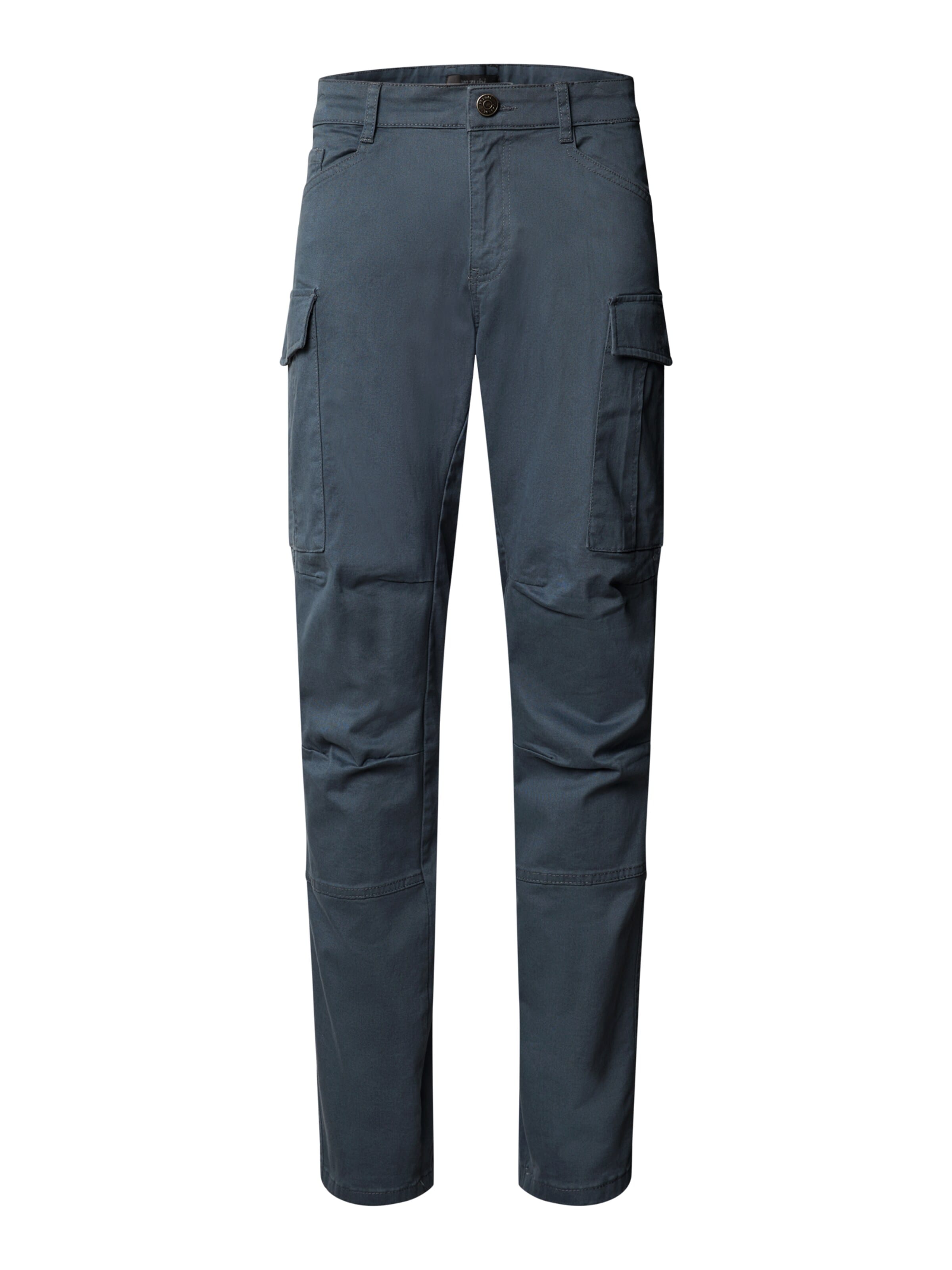 yazubi Regular Cargo Pants 'Jayden' in Blue: front