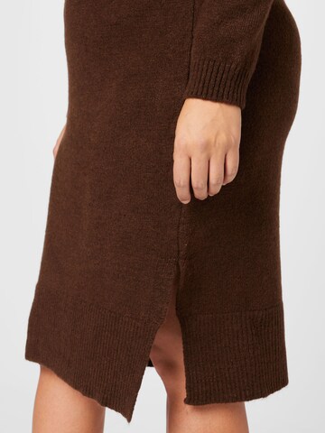 ONLY Carmakoma Knitted dress 'Brandie' in Brown