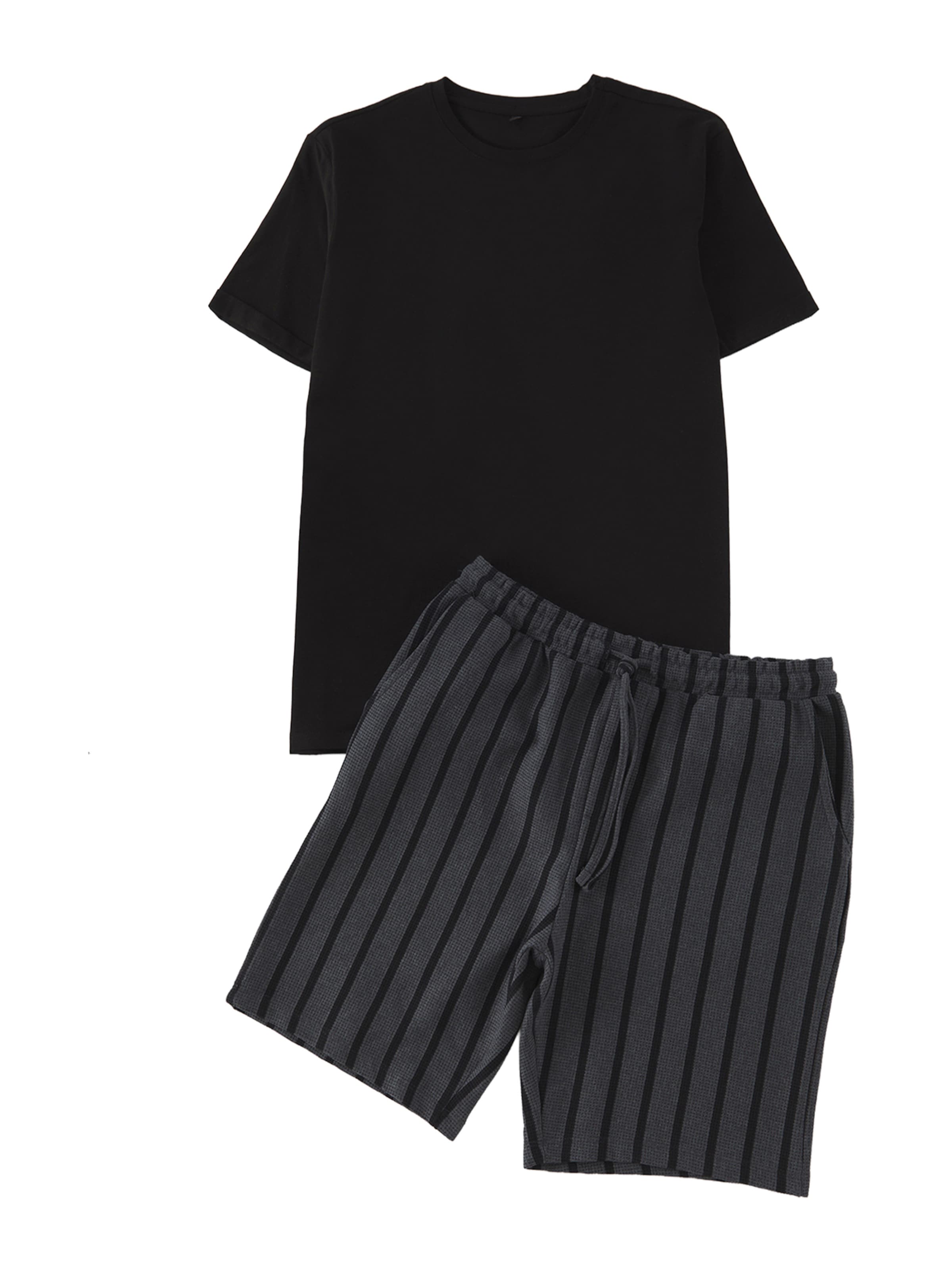 sötétszürke / fekete Trendyol Rövid pizsama, Termék nézet