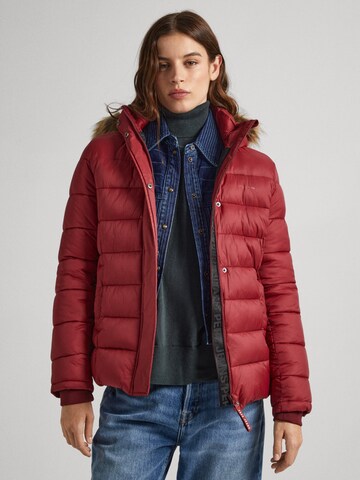 Pepe Jeans Winter Jacket ' MAY' in Red: front