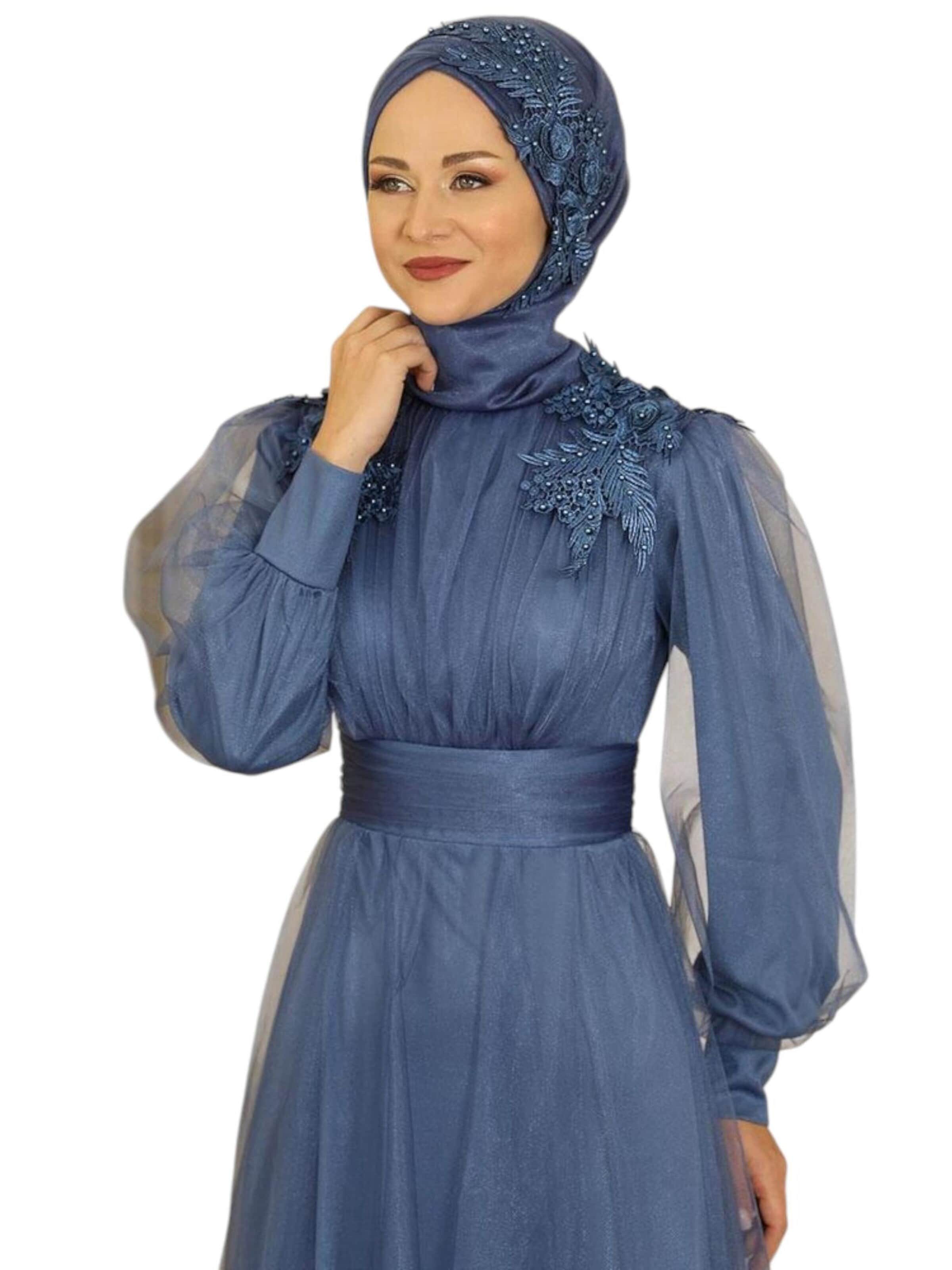 Robe de soirée 'MINEL' fashionshowcase en bleu