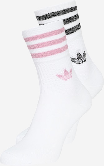 Șosete 'Glitter Crew ' ADIDAS ORIGINALS pe roz eozină / negru amestecat / alb, Vizualizare produs