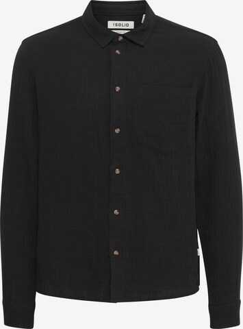 !Solid Regular fit Overhemd 'Lain' in Zwart: voorkant