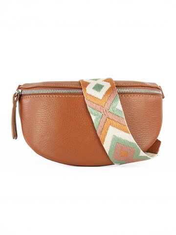 lePelou Fanny Pack 'JUNA small' in Brown: front