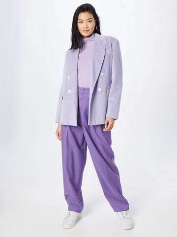 Line of Oslo Regular Pleat-Front Pants 'Cher' in Purple