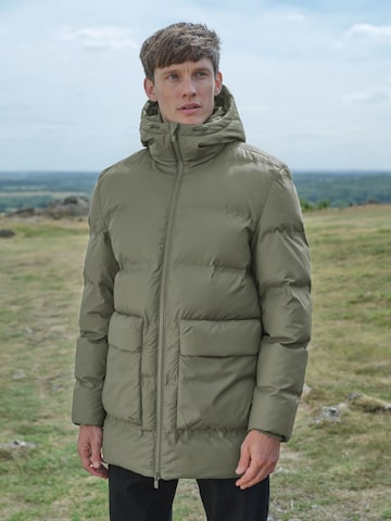 Next Winter coat in Green: front