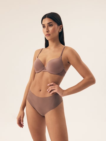 Henderson Broekje 'Taillenslip Bump im 2er Pack, hohe Leibhöhe, nahtlos' in Beige