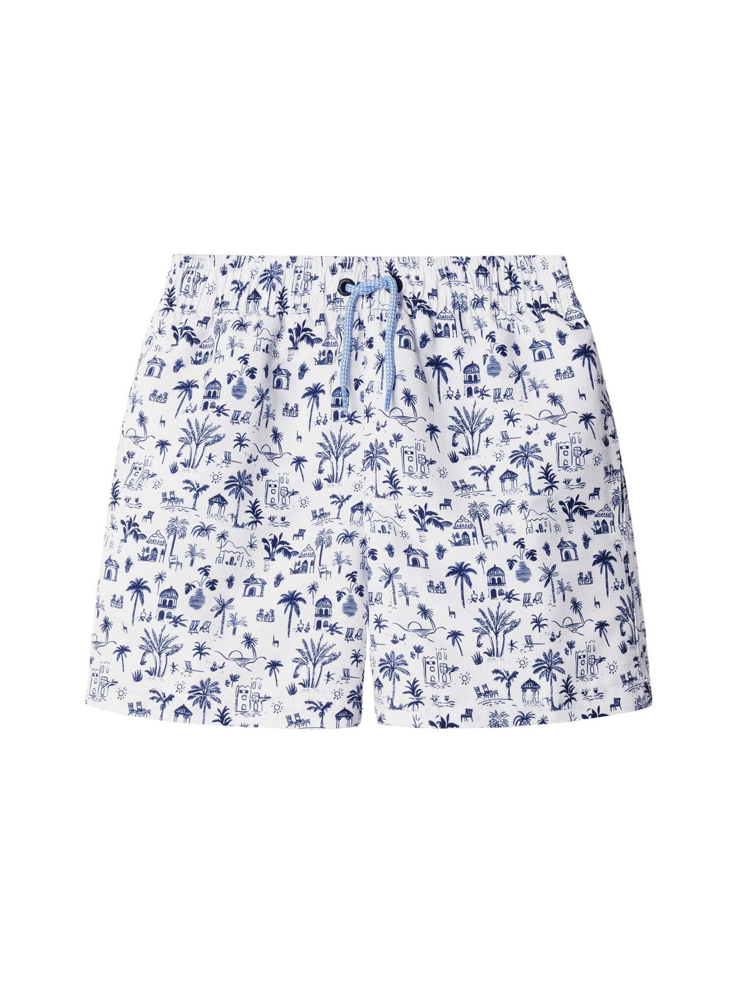Shorts de bain 'Island' Hackett London en blanc : devant