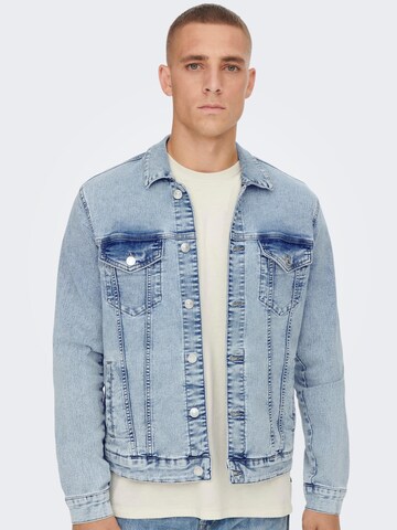 Only & Sons Between-Season Jacket 'Coin' in Blue