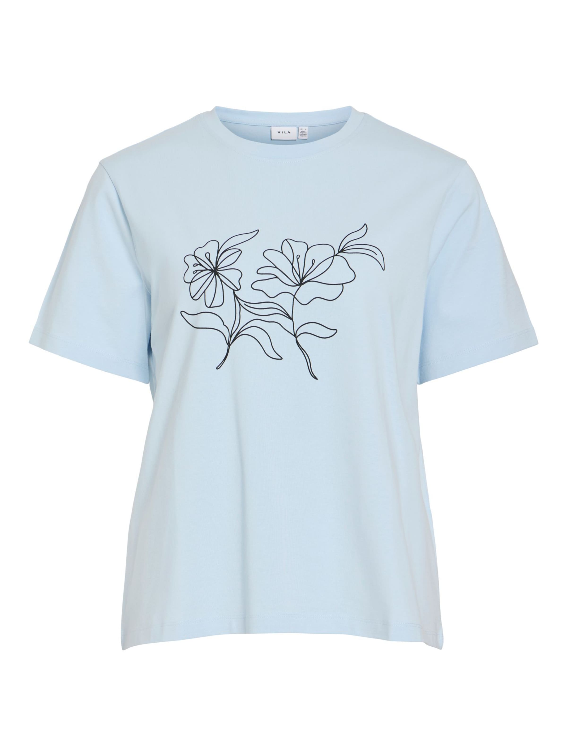 VILA T-Shirt ' VINORA' in hellblau / schwarz, Produktansicht