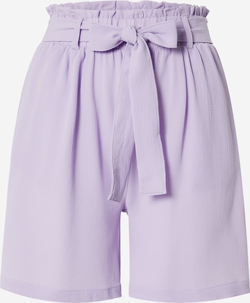 Pantalon 'Avery' PIECES en violet : devant