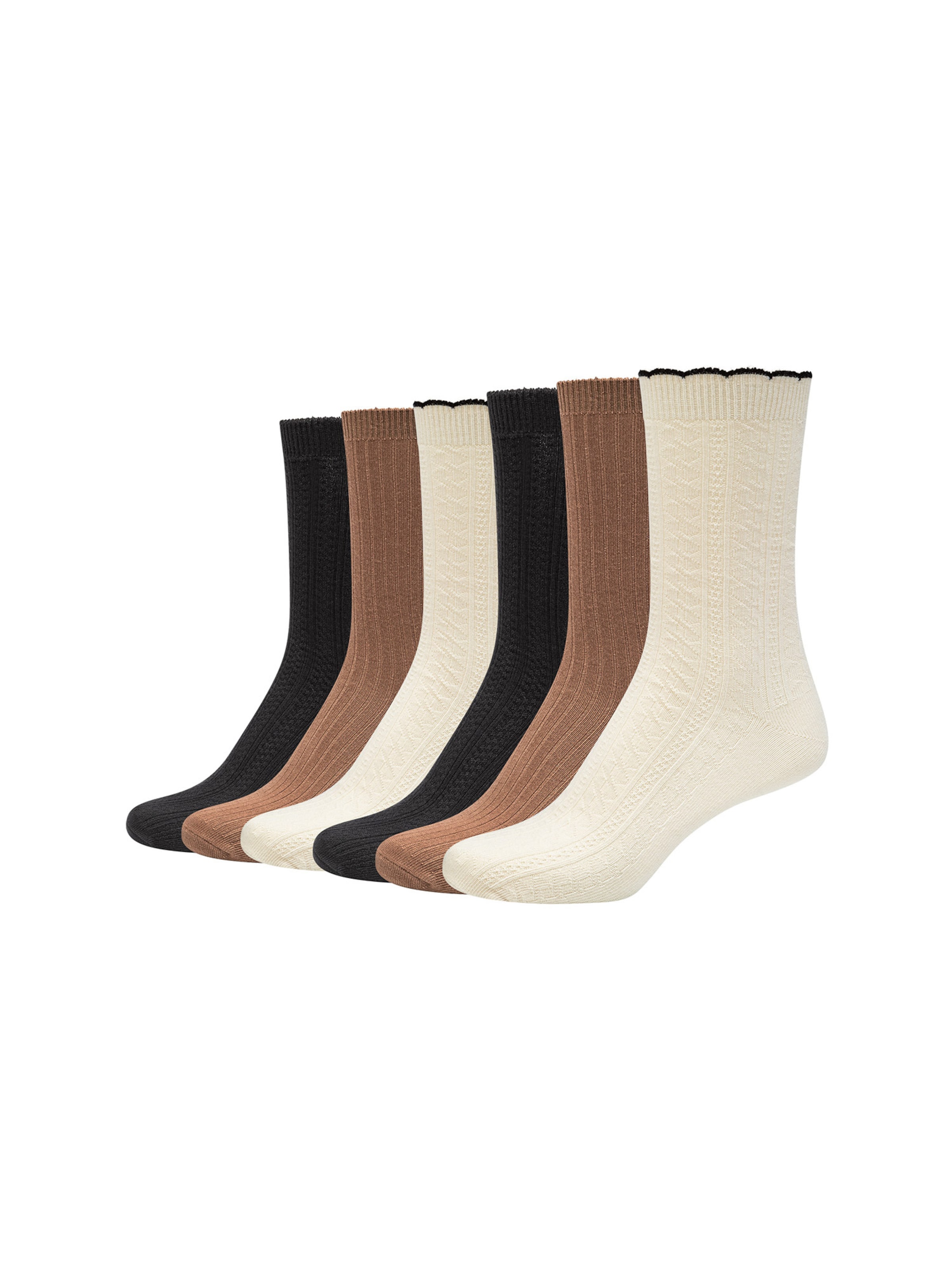 camano Chaussettes en beige, Vue avec produit