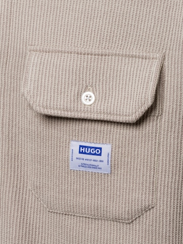 HUGO Regular fit Button Up Shirt 'Ekynone' in Beige