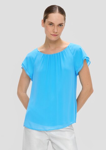 Camicia da donna di s.Oliver BLACK LABEL in blu: frontale