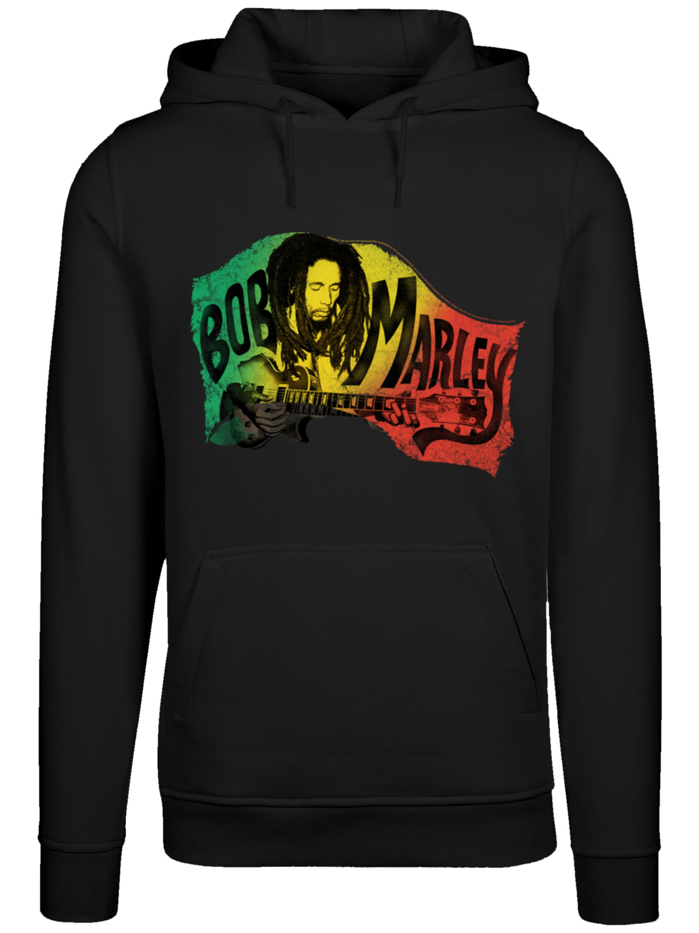 F4NT4STIC Sweatshirt 'Bob Marley Chords Reggae Music' in Schwarz: Vorderseite