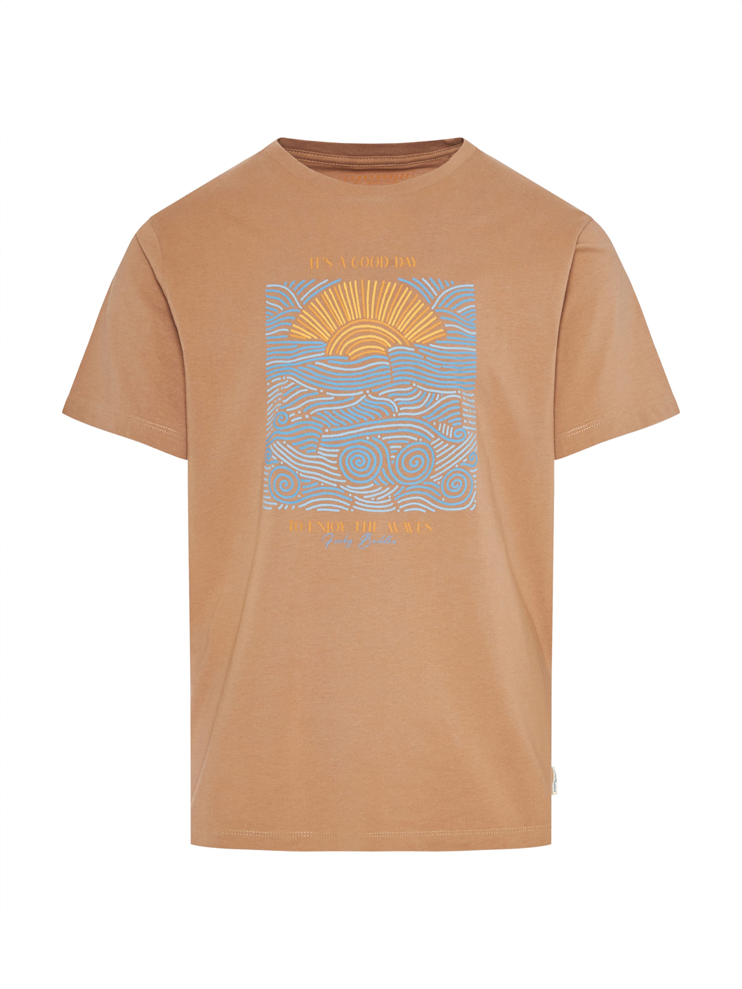 Funky Buddha Футболка в Бежевый: спереди