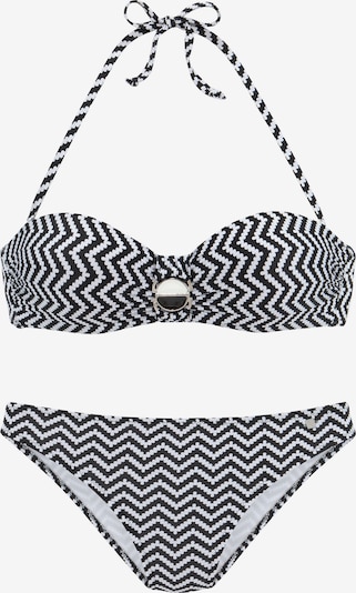 JETTE Bikini en noir / blanc, Vue avec produit