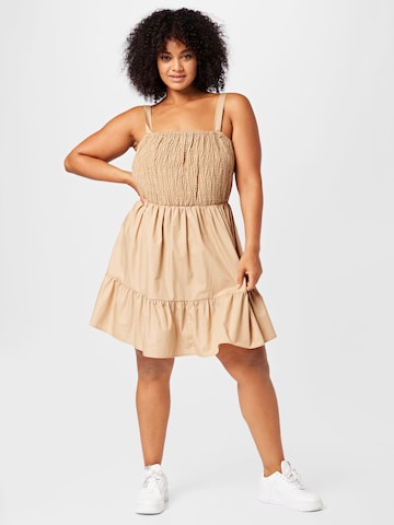 Cotton On Curve Jurk in Beige: voorkant