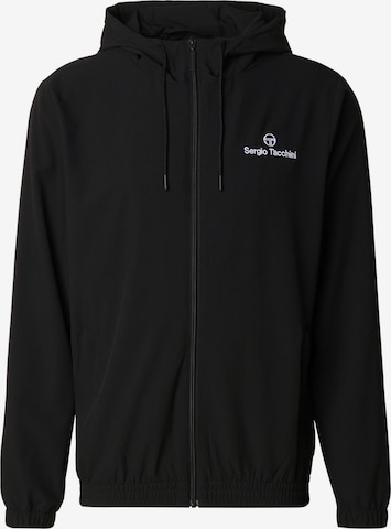 Sergio Tacchini Trainingsjack 'Carson' in Zwart: voorkant