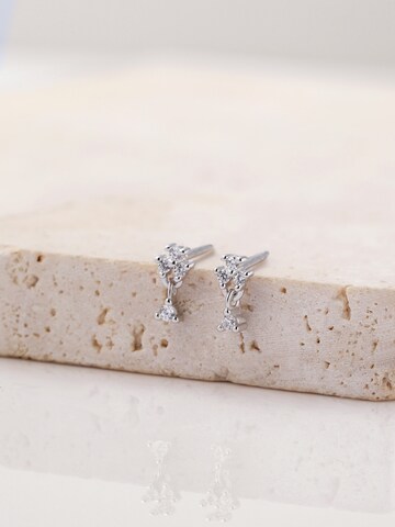 Hey Happiness Ohrringe 'Flower Drop' in Silber