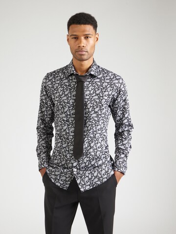SELECTED Regular fit Button Up Shirt 'SLHPERFORMANCE' in Black: front