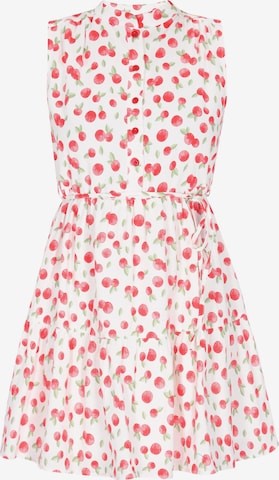 Robe-chemise MYMO en blanc : devant