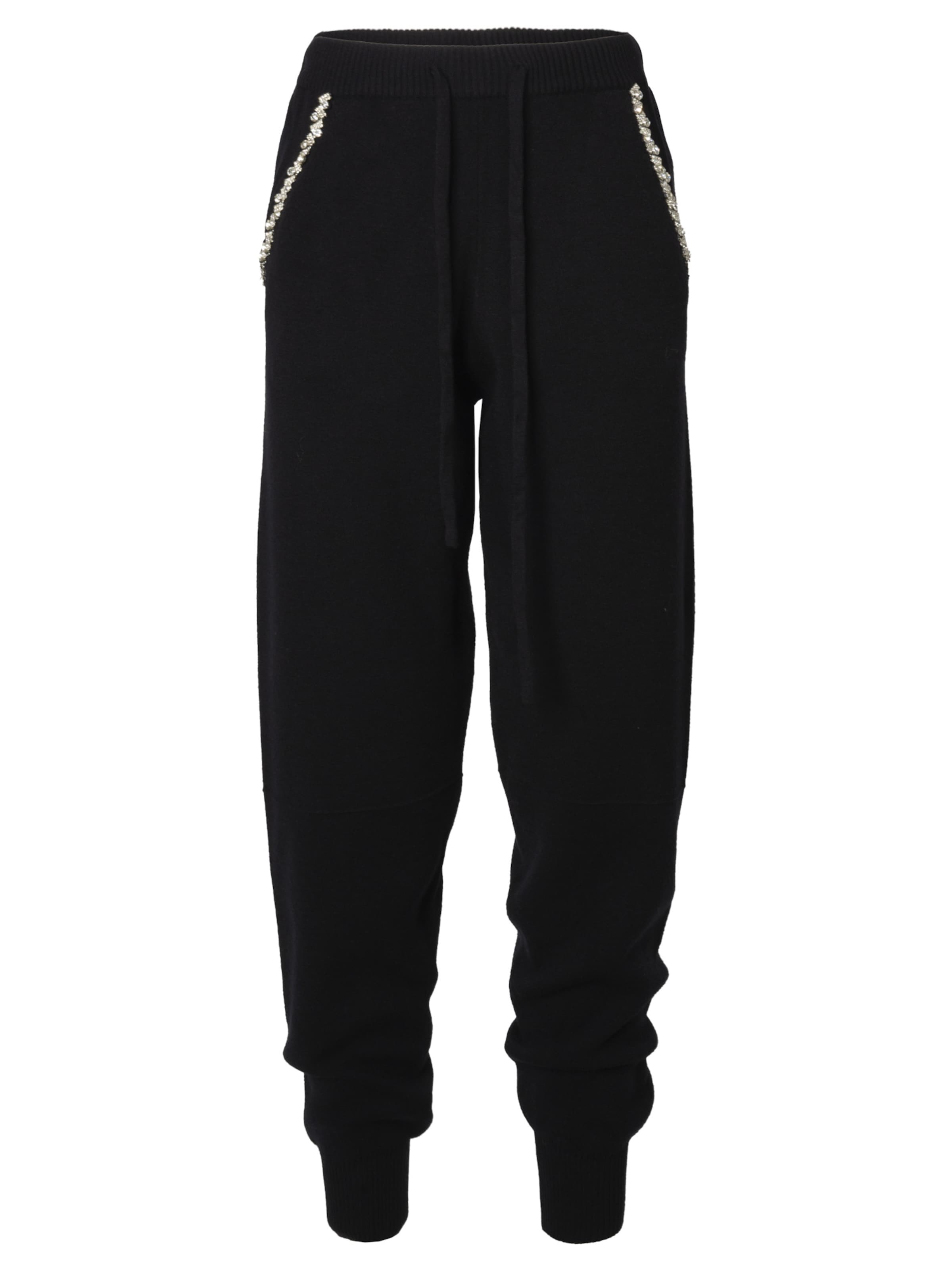 Influencer Trousers in Black: front