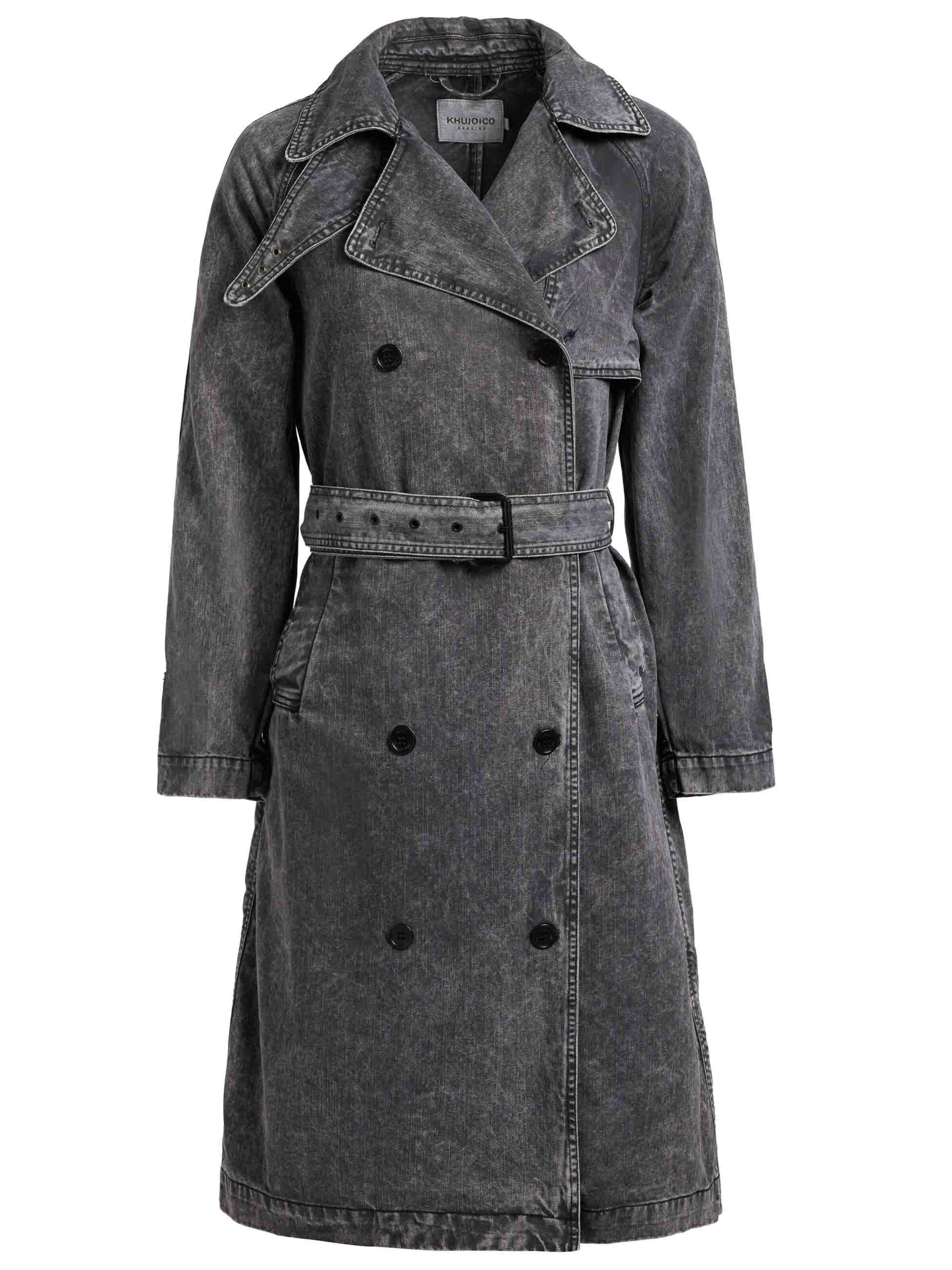 Manteau mi-saison 'Enza' khujo en noir : devant