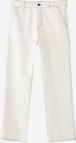 Loosefit Jean Pull&Bear en blanc : devant