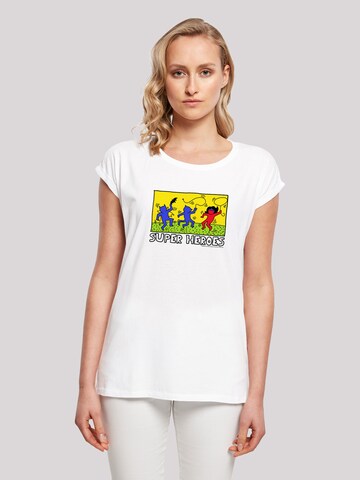 T-shirt 'Batman Pop Art' F4NT4STIC en blanc : devant