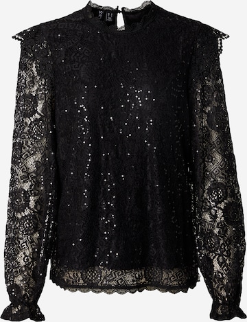 PIECES Pluus 'Olline', värv must: eest vaates