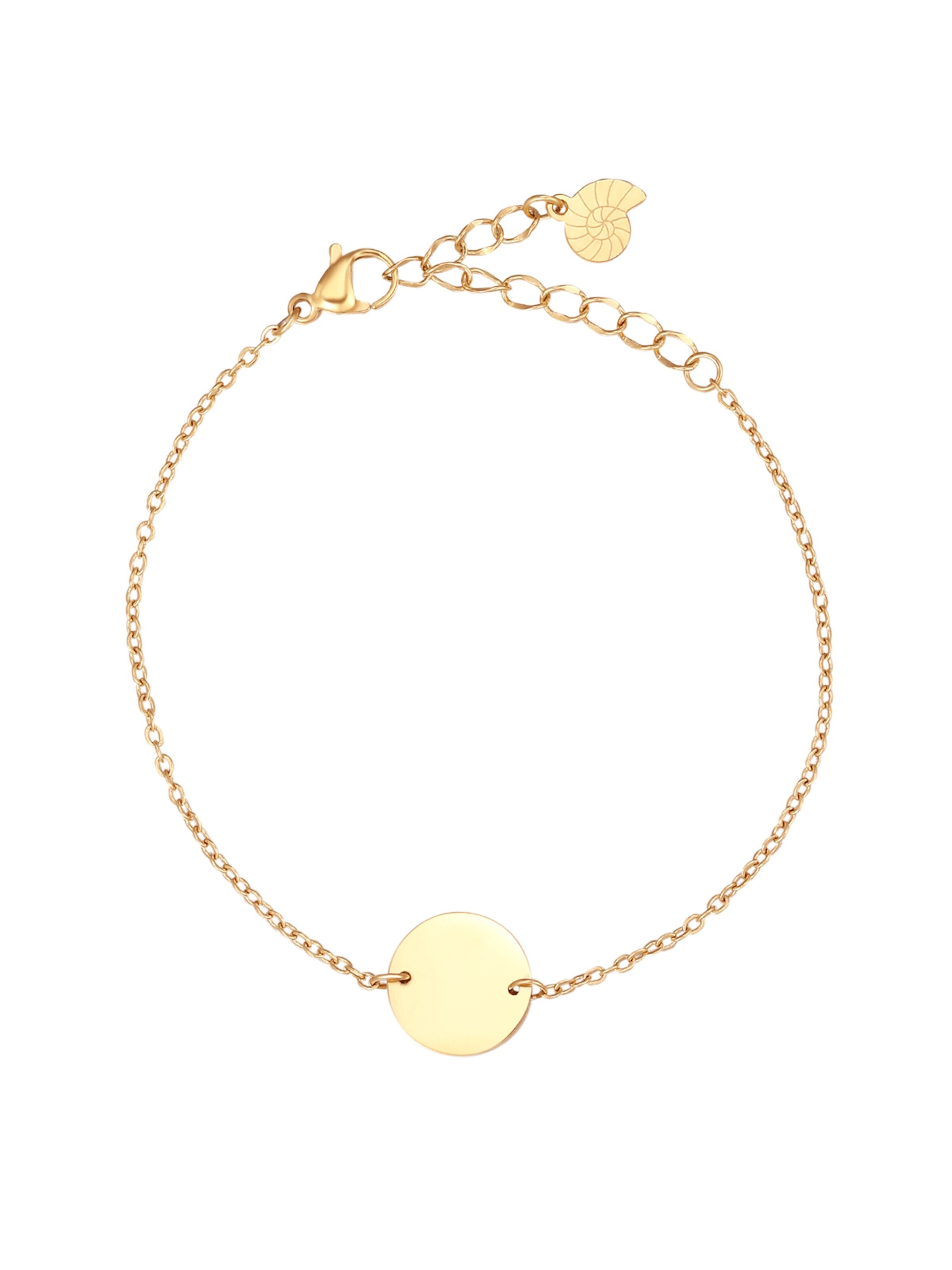 Hey Happiness Armband 'Ora' in Goud: voorkant