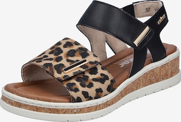 Sandales Rieker en marron : devant