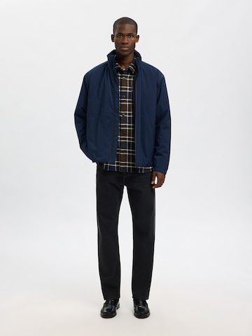 SELECTED Comfort fit Button Up Shirt 'SLHPABLO' in Brown