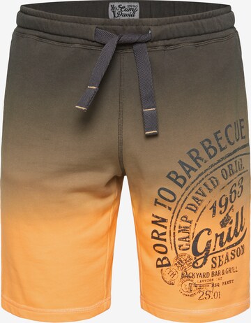 CAMP DAVID Regular Pants in Orange: front