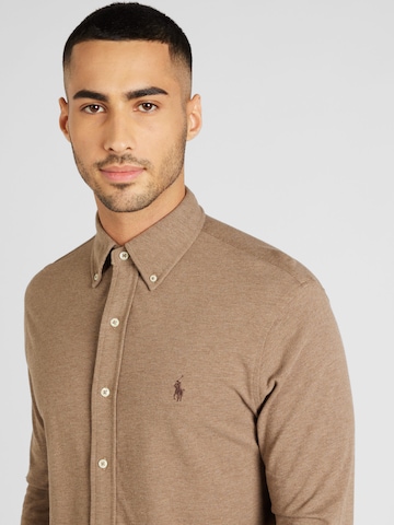 Polo Ralph Lauren Slim fit Button Up Shirt in Brown