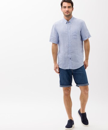 BRAX Regular Fit Hemd 'Dan' in Blau: Vorderseite