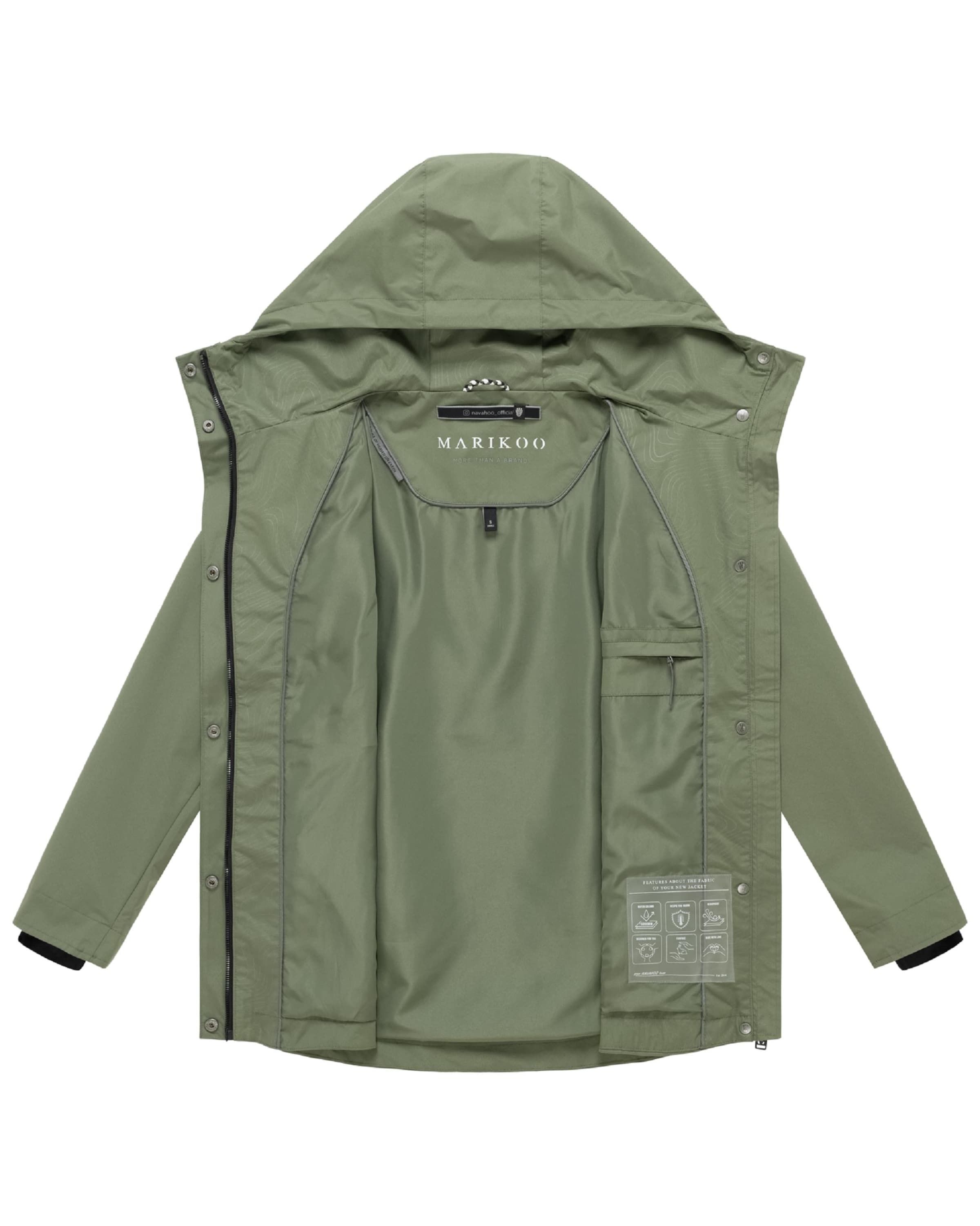 Parka mi-saison 'Bonbonparty 16' MARIKOO en vert