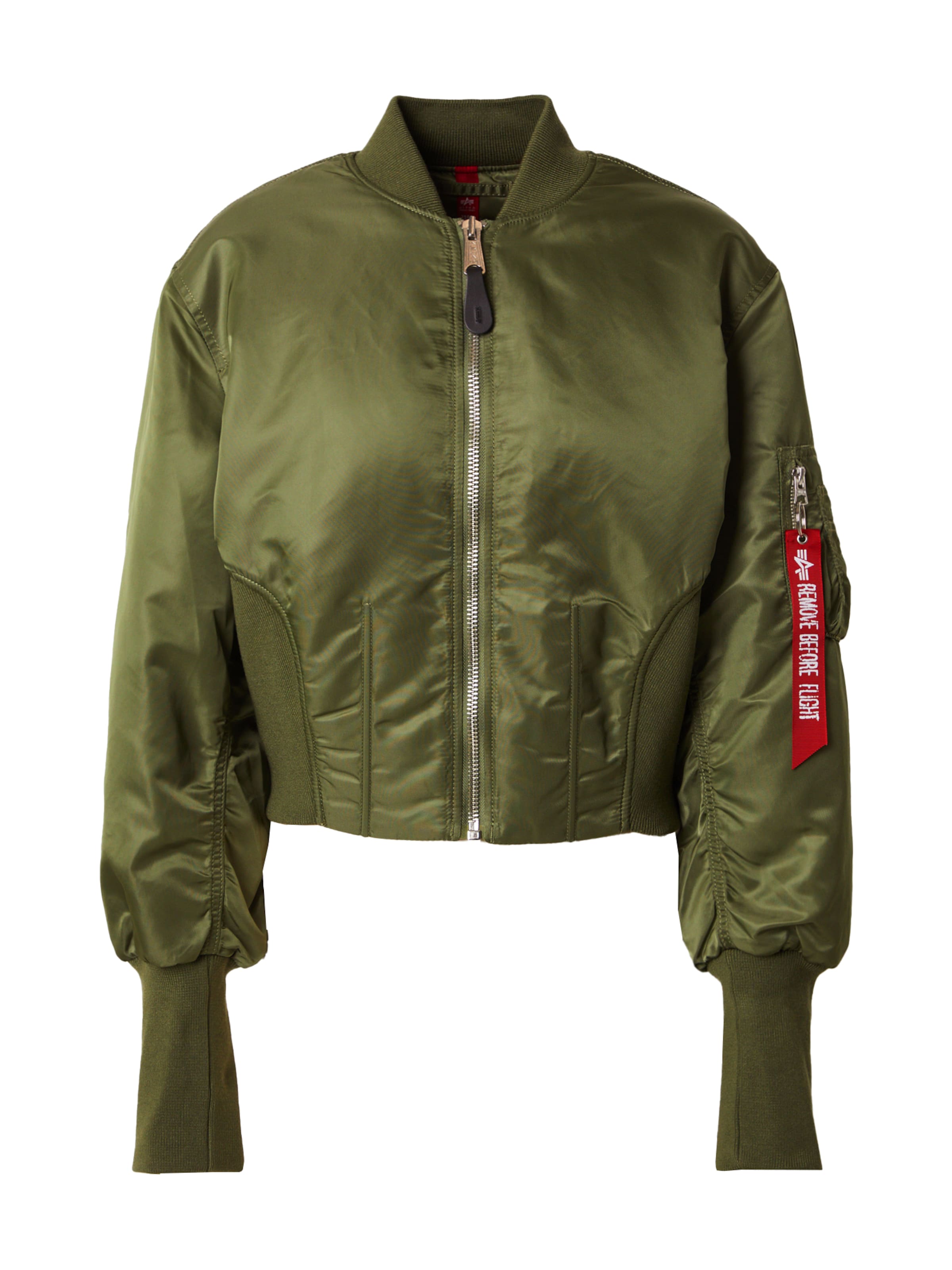 Geacă de primăvară-toamnă 'Ma-1' de la ALPHA INDUSTRIES pe verde: față