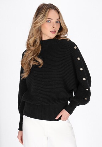 Pull-over DreiMaster Maritim en noir : devant