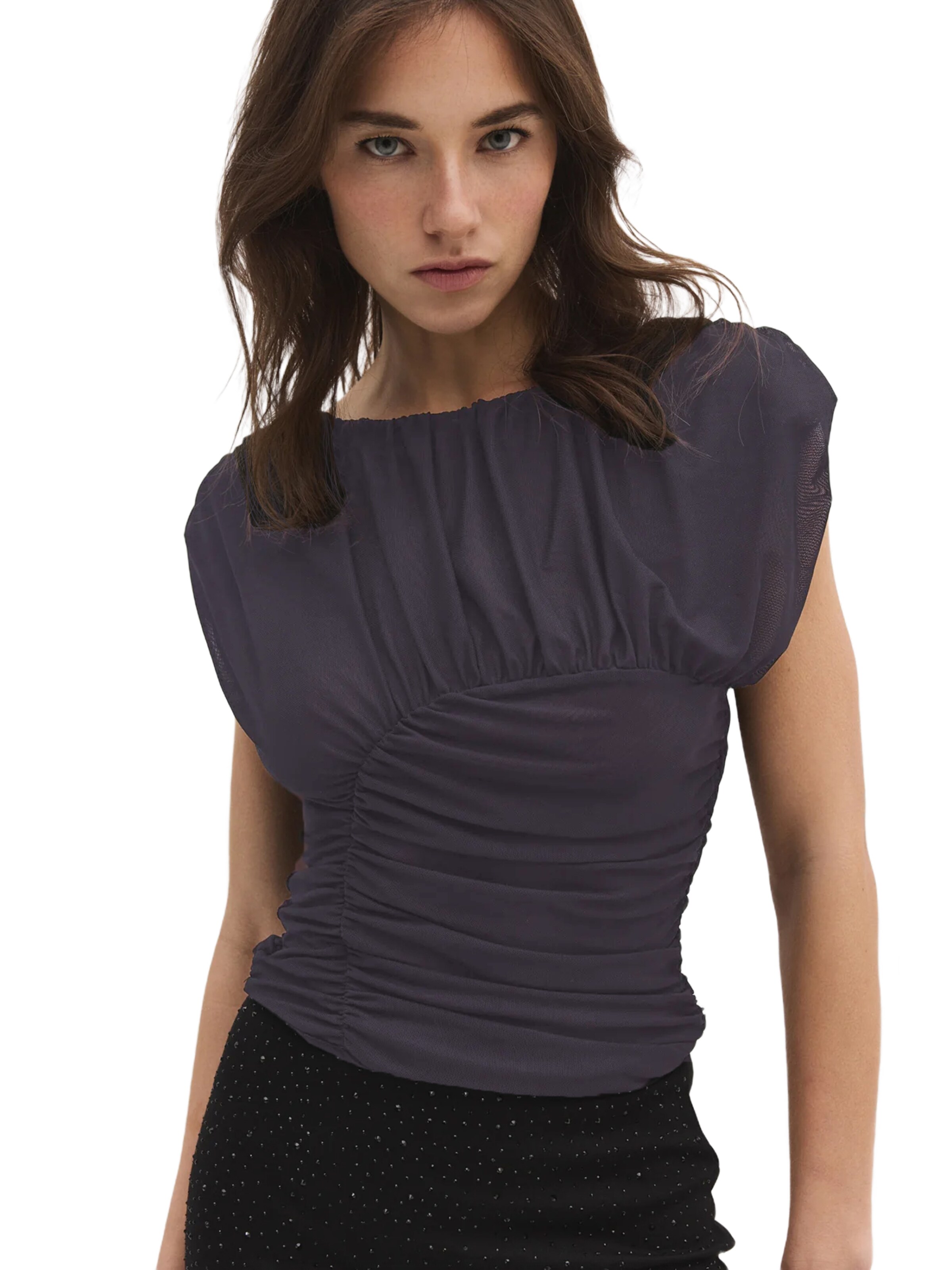 No Matter What Blouse in Grijs: voorkant