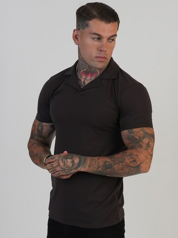 SikSilk Shirt in Brown: front