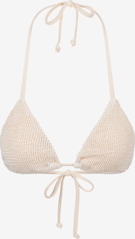 Moda Minx Triangel Bikinitop 'Scrunch' in Beige: Vorderseite