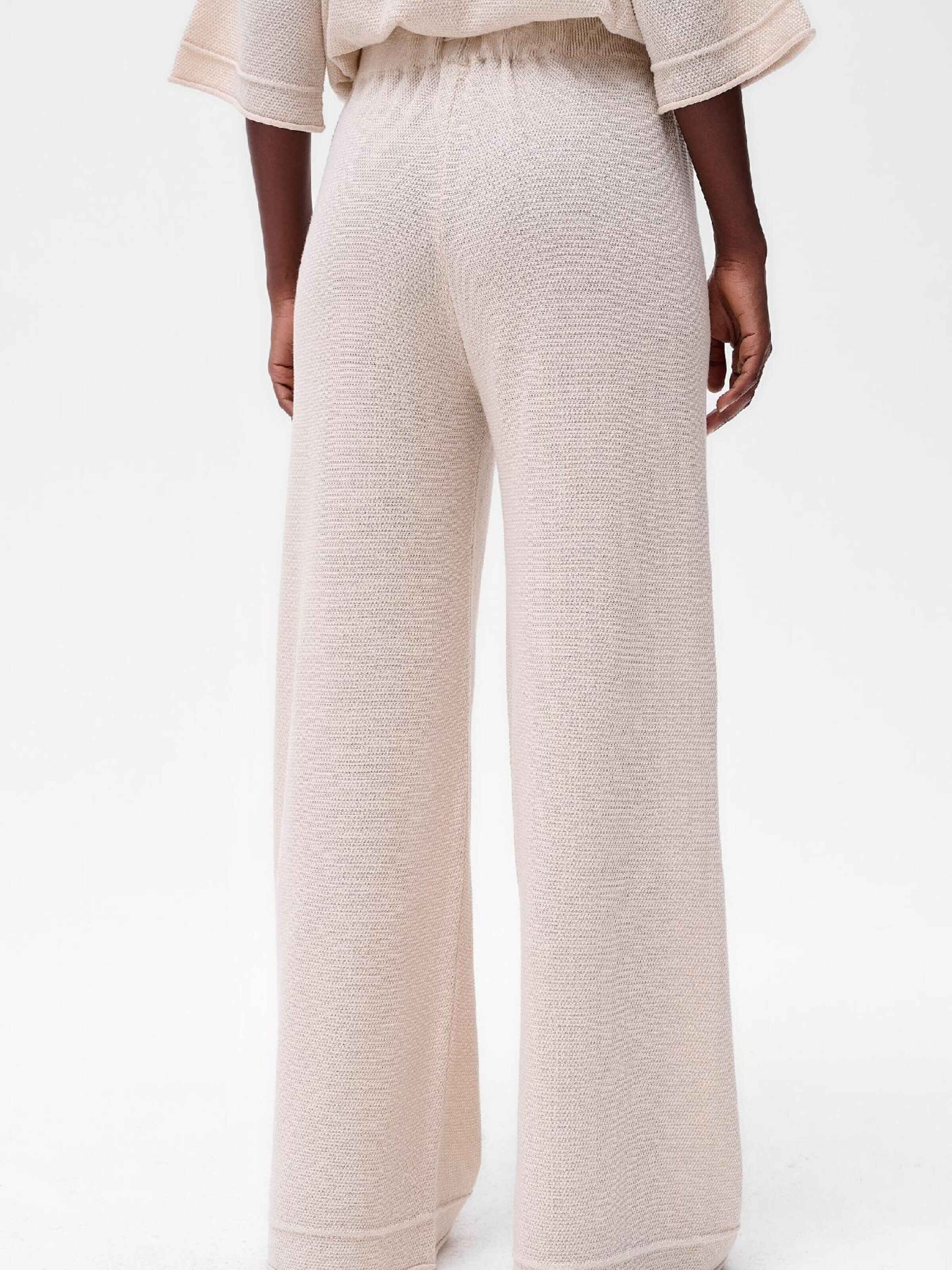 Blue Shadow Regular Pants in Beige