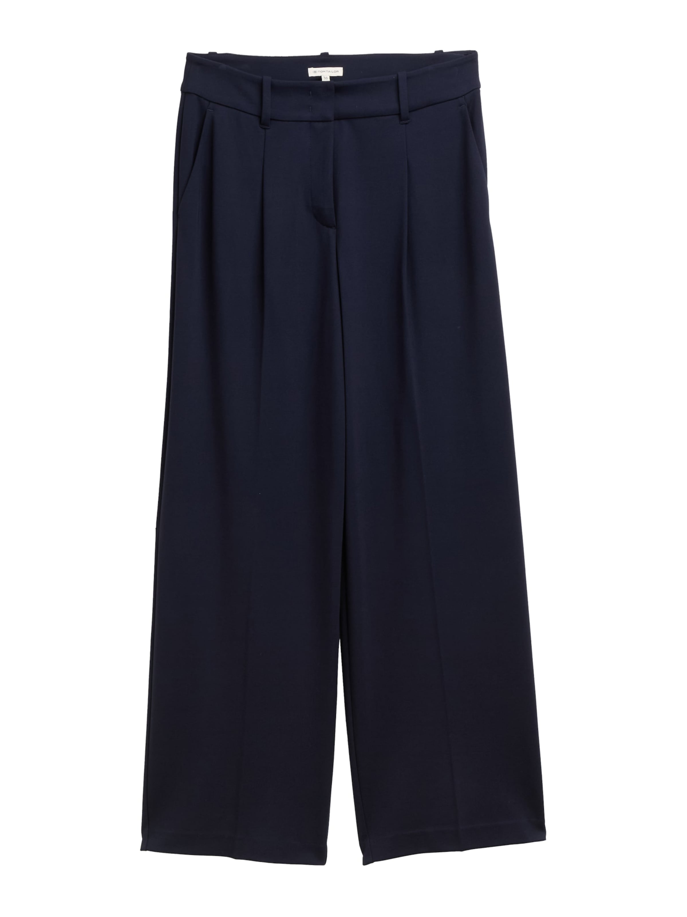 TOM TAILOR Wide leg Pleat-Front Pants 'Lea' in Blue: front