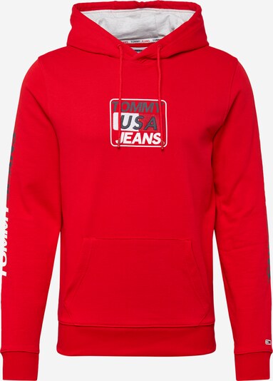 Tommy Jeans Mikina 'ESSENTIAL' - šedá / červená / bílá, Produkt